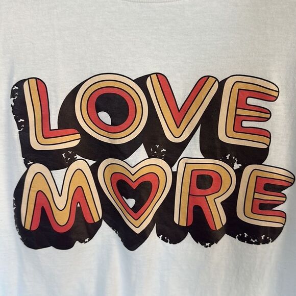 Boho LOVE MORE White Graphic T-Shirt Tee - Picture 5 of 7